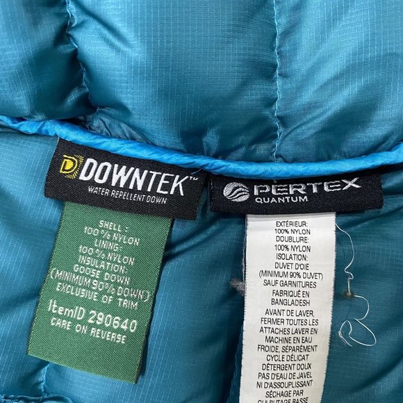 L.L BEAN Pertex Quantum Zip Blue Goose Down Puffer Jacket Women's Small Petite - Picture 12 of 13